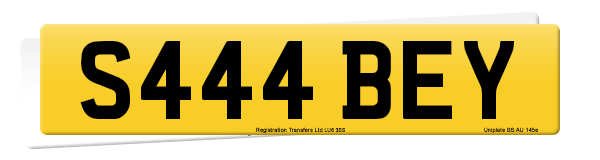 Registration number S444 BEY